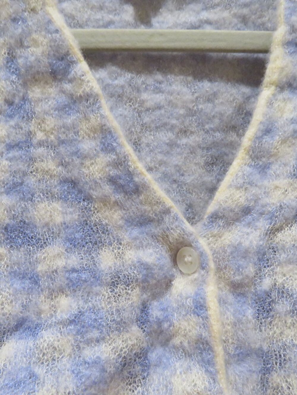 URAGO Wool Blend Gingham Check Cropped Cardigan Twee Cottagecore Coquette - Picture 5 of 11
